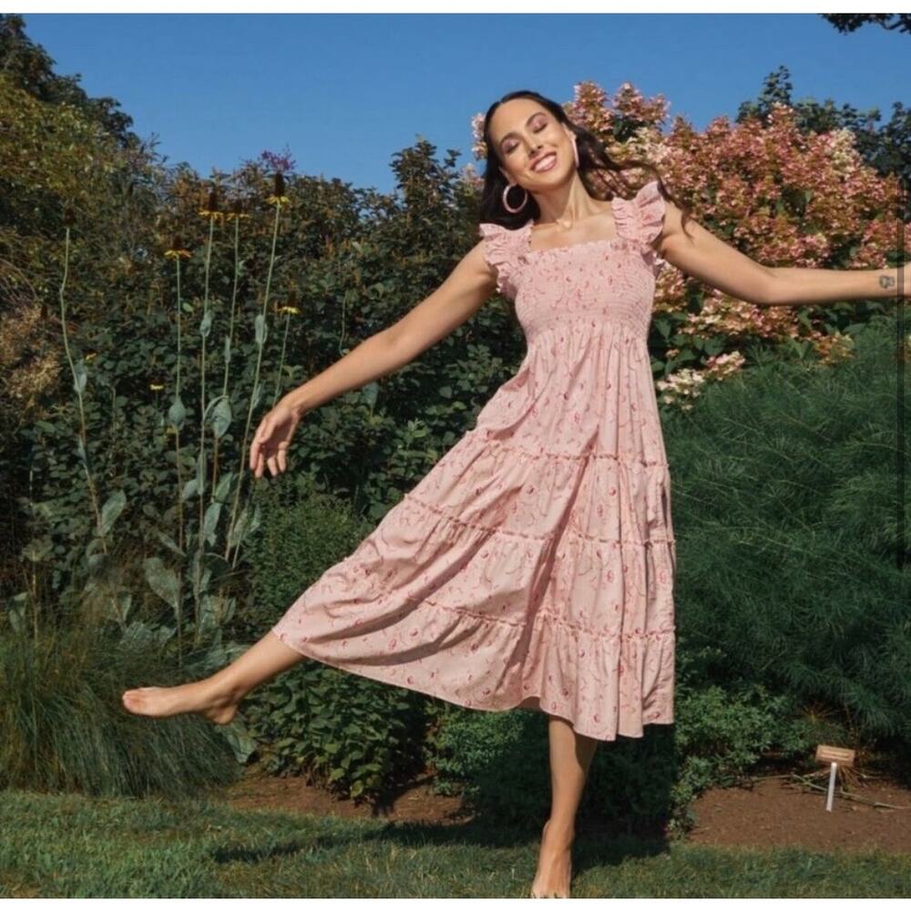 HILL HOUSE HOME Ellie Nap Dress Phenomenal Bridgerton Pink Floral S - Picture 11 of 11